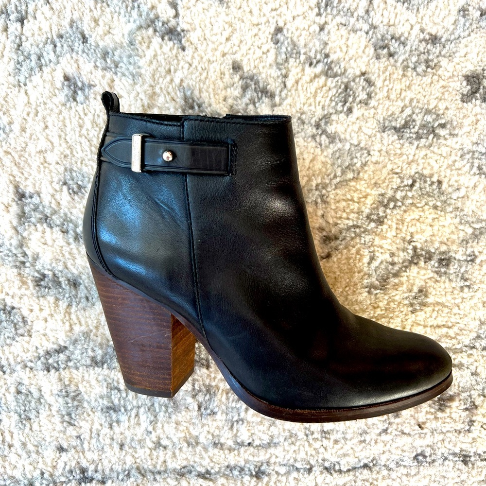 Coach ankle booties. Black leather. Size 9